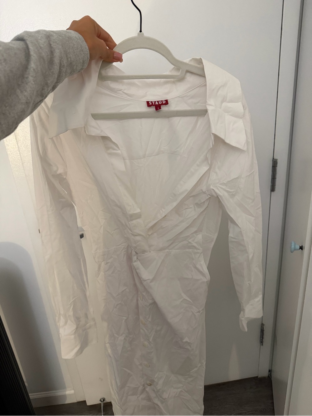 STAUD Clea Dress in White - NWOT NEVER WORN - Picture 4 of 6
